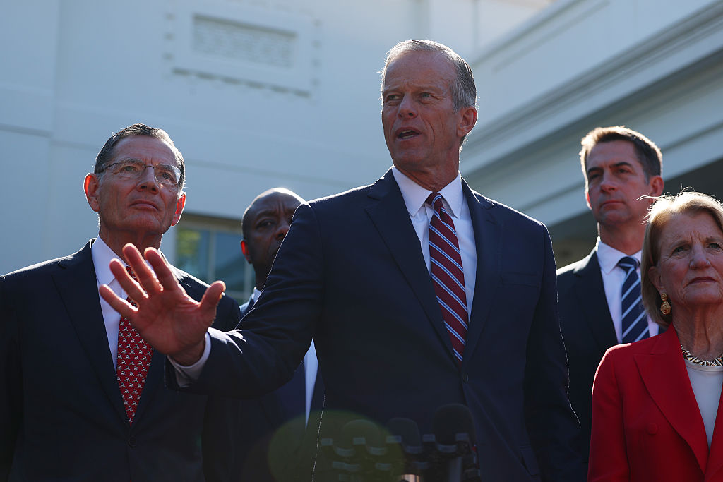 Senate Majority Leader John Thune, Majority Whip John Barrasso and other top GOP senators met with President Donald Trump at the White House on Thursday as the party struggles to coalesce around a legislative agenda for 2026.