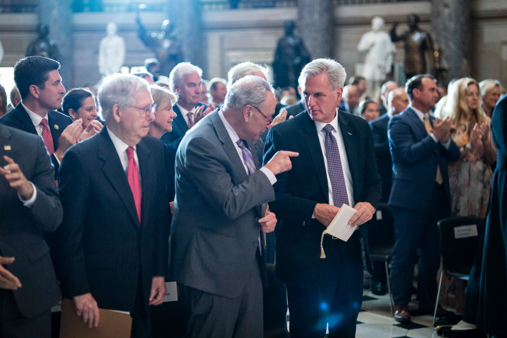 Mitch McConnell, Chuck Schumer and Kevin McCarthy