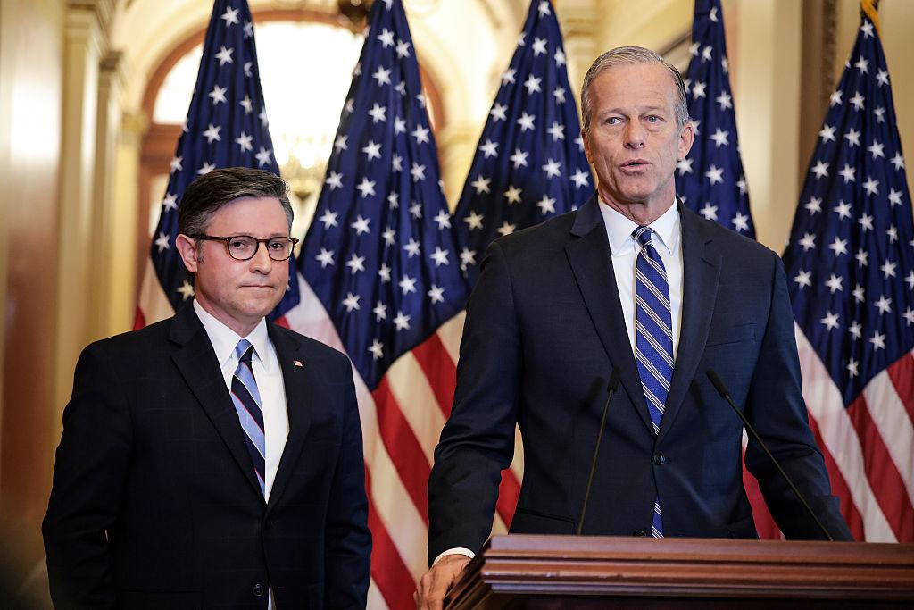 The three most powerful Republicans in Washington are trying to tamp down a GOP rebellion in the House in order to end the government shutdown that began Friday night.