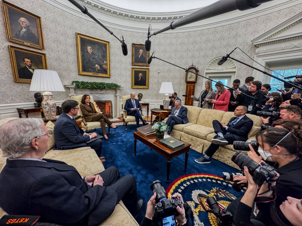 Big Four leaders and President Joe Biden