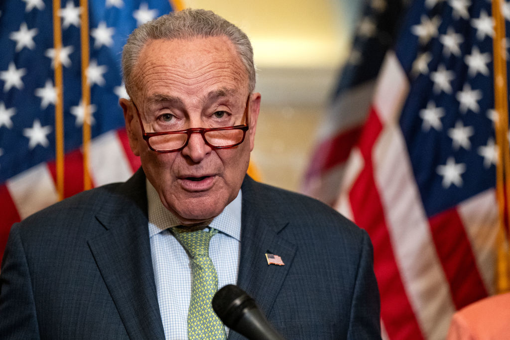 Chuck Schumer is placing holds on all DOJ political appointees in response to President Trump’s acceptance of a luxury jet from Qatar’s royal family.