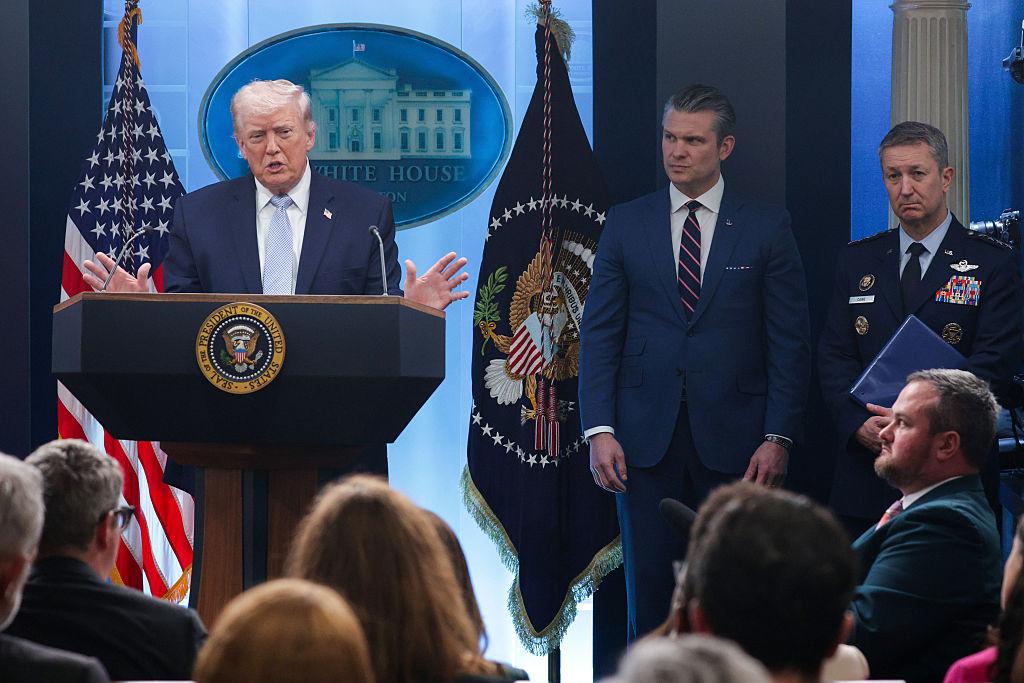 Hegseth maintained Tuesday that the fragile ceasefire between the United States and Iran is still in place — even as the two sides trade fire over the Strait of Hormuz.