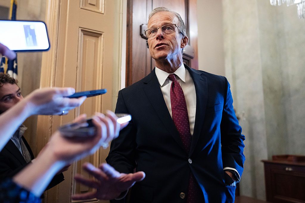 Thune admitted the “Byrd Bath” process has taken “a little bit longer” than anticipated but promised he was moving “full speed ahead” on the sprawling package.