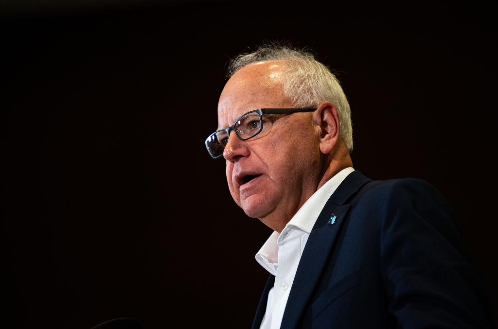 During a highly anticipated speech to the Democratic convention, the 60-year-old Tim Walz touted his middle-class upbringing and family values.