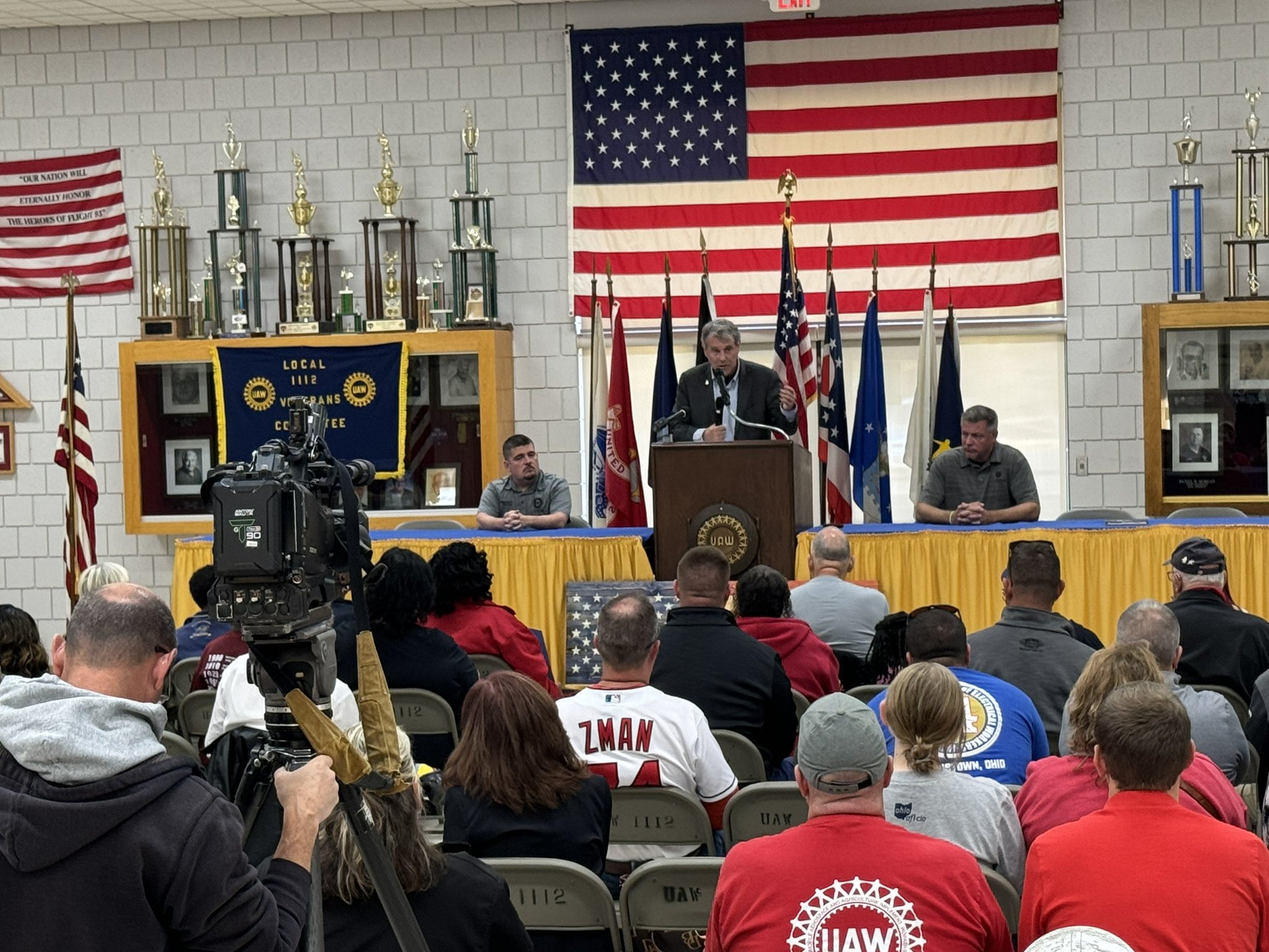 Democratic Sen. Sherrod Brown campaigns in Ohio ahead of the 2024 election.